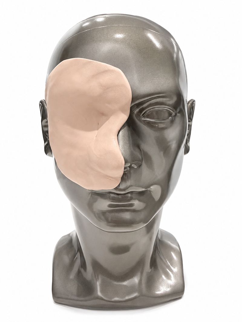 BolusCare fitted directly and without folds to cheek and eye region, with significantly reduced need for fixation